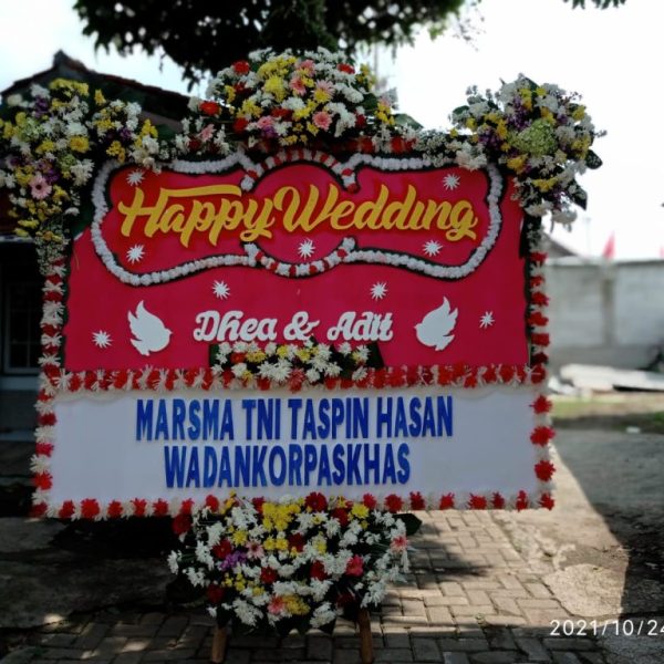 Toko bunga bandung - happy wedding w0001