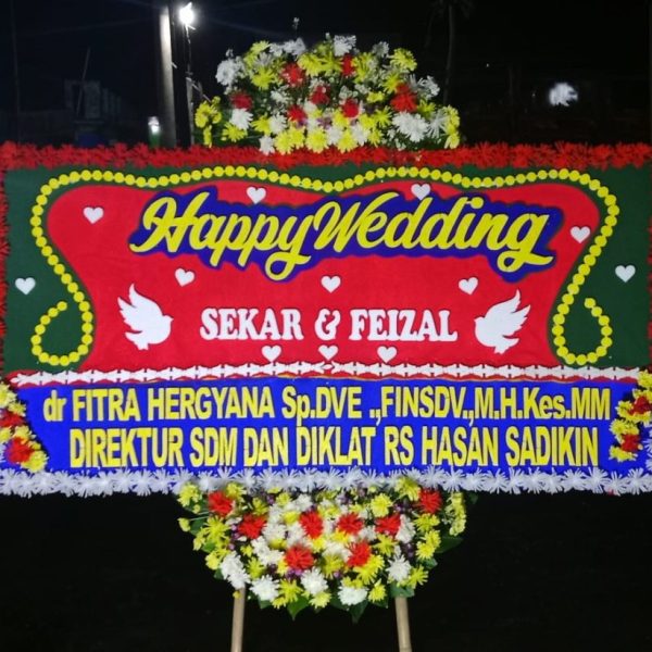Toko bunga bandung - happy wedding w0007