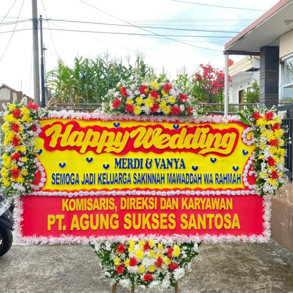 Toko bunga bandung - happy wedding w0003